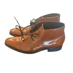 Calvin‎ Klein Brown Chukka Dress Boots Lace Up Ankle Formal Shoes